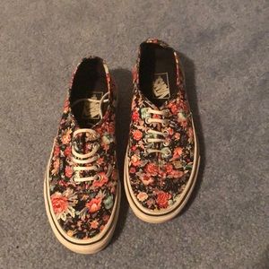 Floral Print Vans size 7